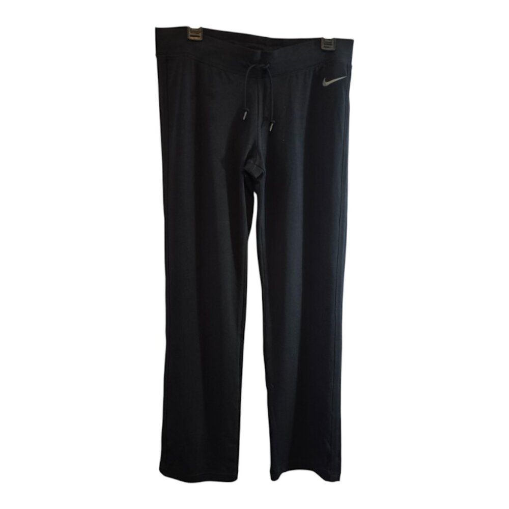 NIKE WOMENS JOGGER PANT COTTON POLYSTER BLEND BLACK SIZE MEDIUM NWT WAIST TIES